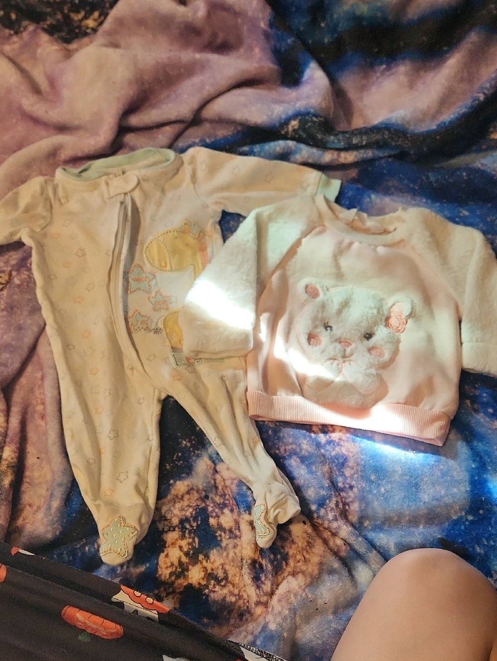 BabiesRUs Pink and Cream Baby One-Piece and Sweater Set